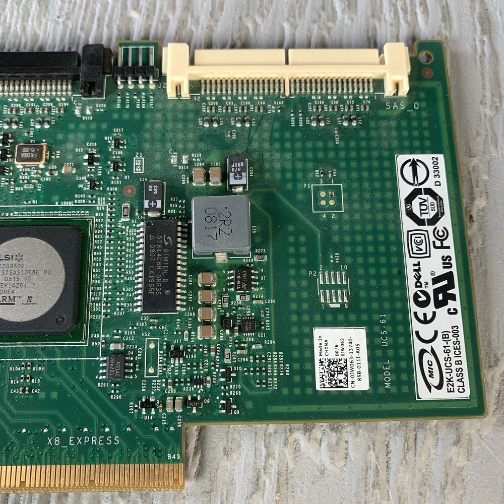 DELL POWEREDGE 0JW063 - E2K-UCS-61 B SAS RAID Controller Card