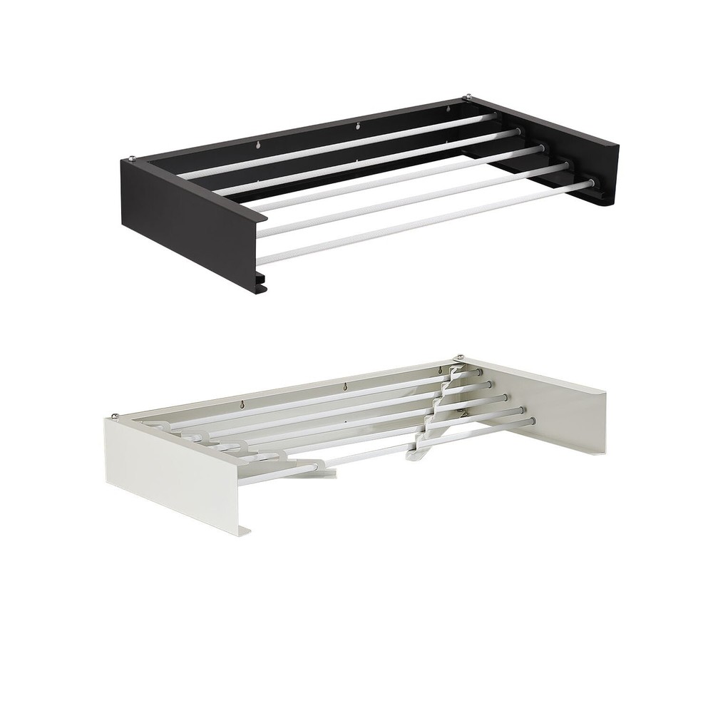Laundry Drying Rack, Wall Mounted, Collapsible Clothes Drying Rack 31.5in Flush