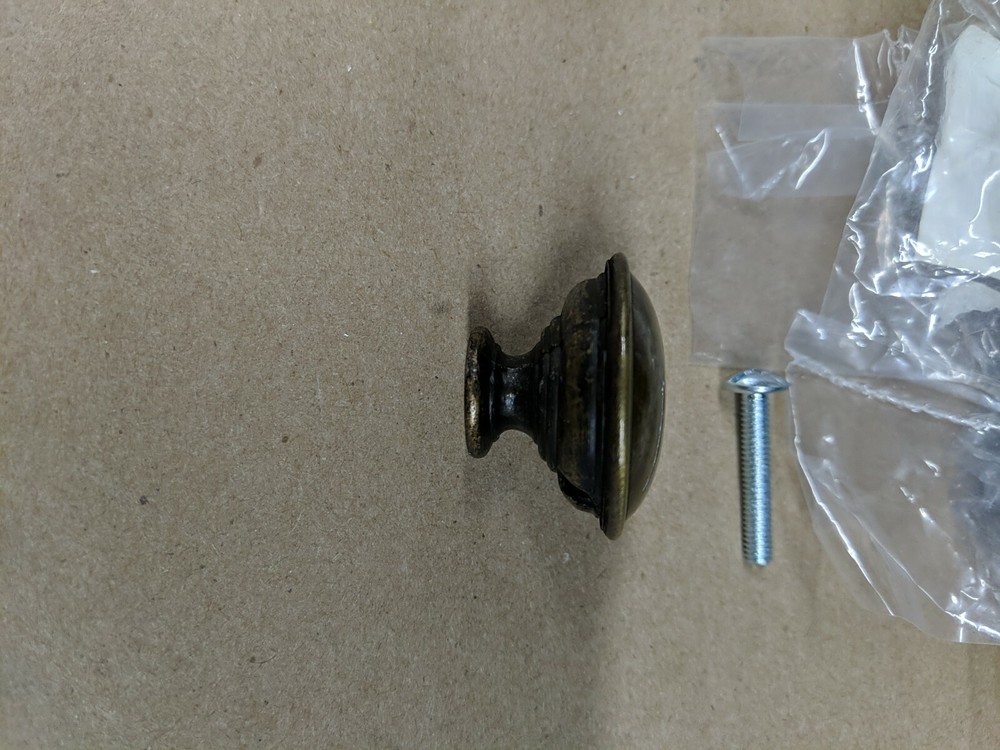11- 1-1/4" Cabinet Knobs In Antique Brass Finish #41660, AB505