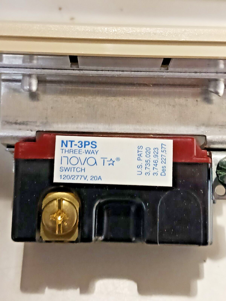 LUTRON NT-3PS-IV 20 AMP, 3-WAY LINEAR SLIDE SWITCH