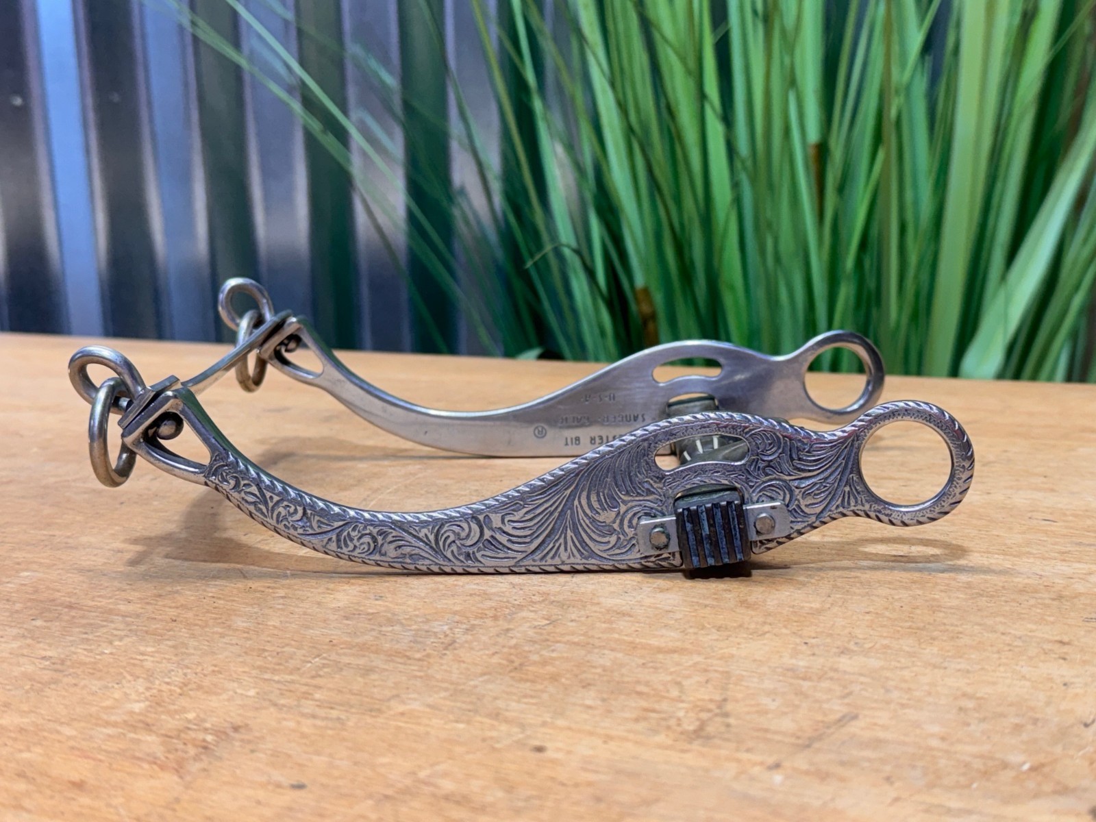 SLIESTER Engraved Surgical Steel Copper Hooded Western Cricket Bit ~ 4 1/2"