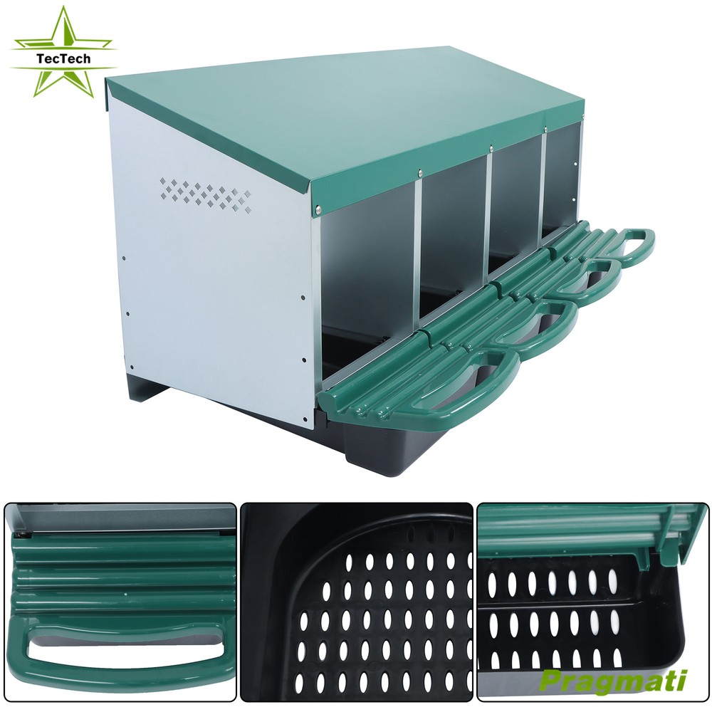 Chicken Nesting Boxes 4 Hole Metal Chicken Egg Laying Nesting Box With Perch