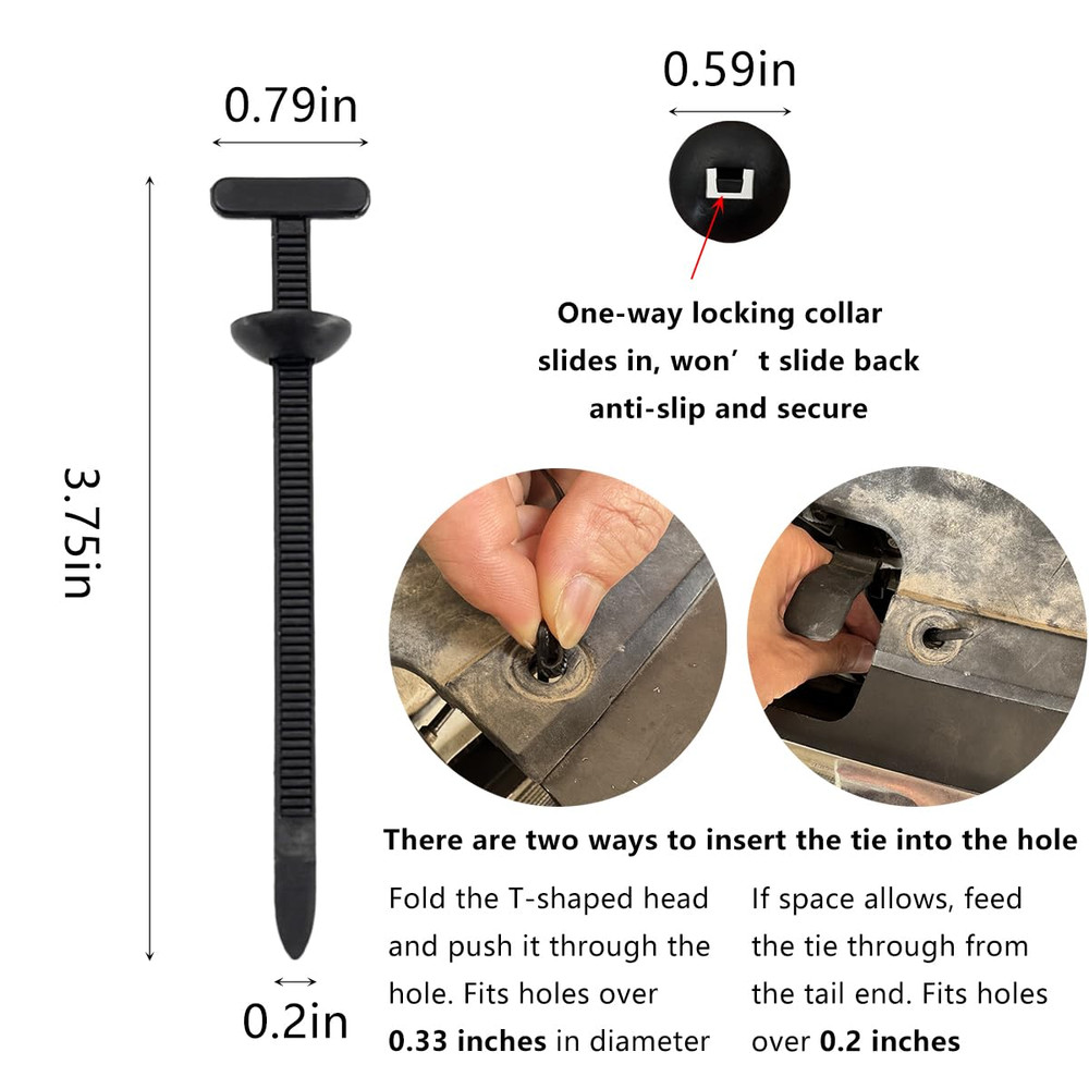Universal Nylon Cable Tie Mounts 150 Pcs (150 Pack)