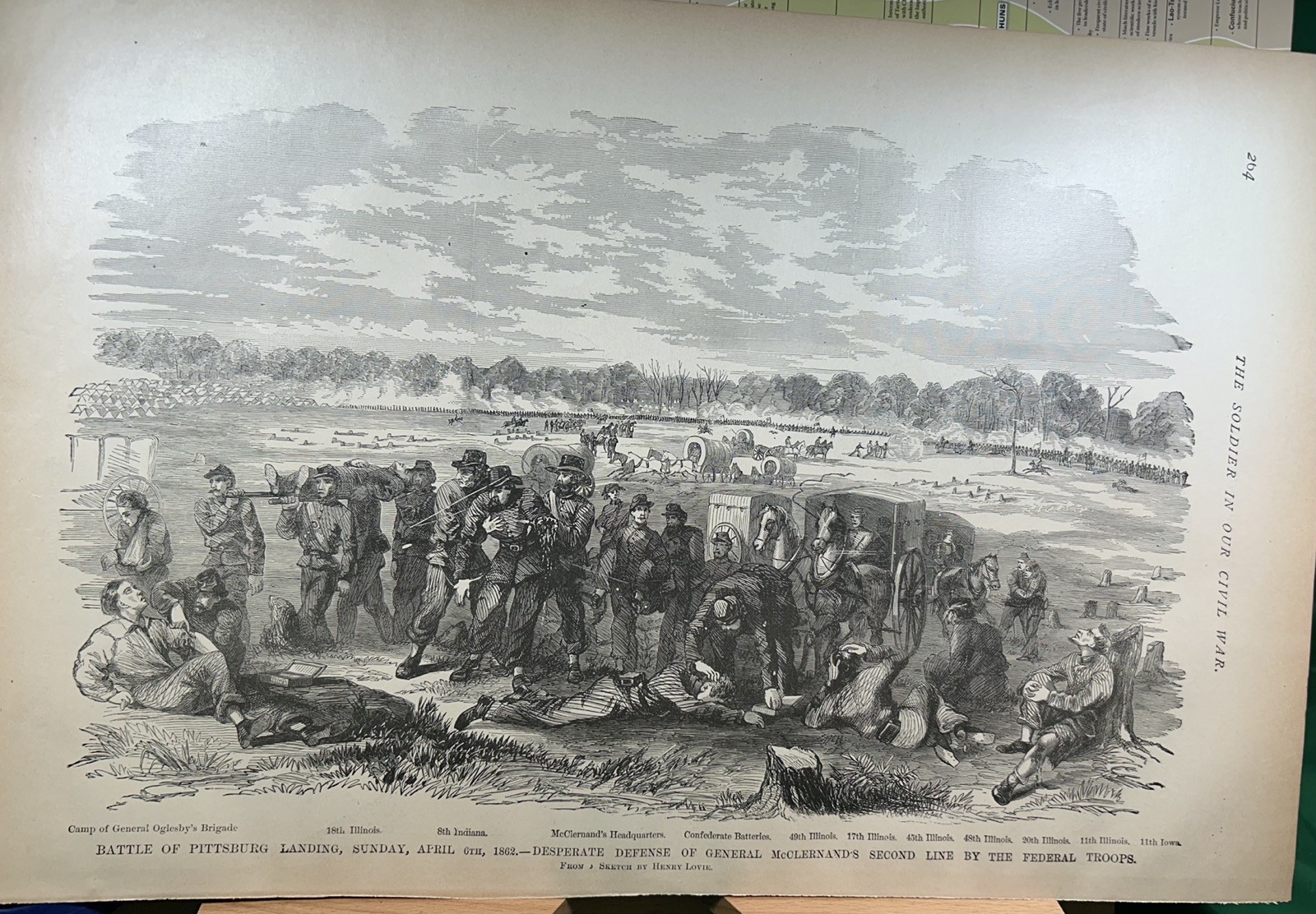 BATTLE OF PITTSBURG LANDING, SUN., 4/6/1862...The Soldier in Our Civil War (1890