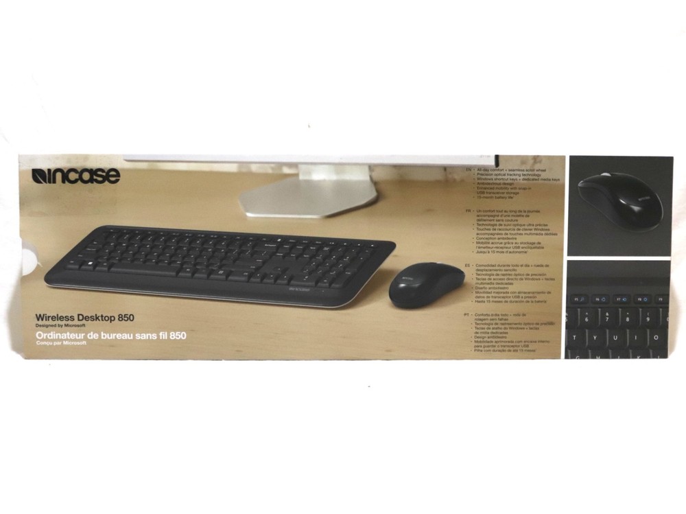 Incase Desktop 850 Keyboard & Mouse Combo with Wireless AES 128-Bit Encryption