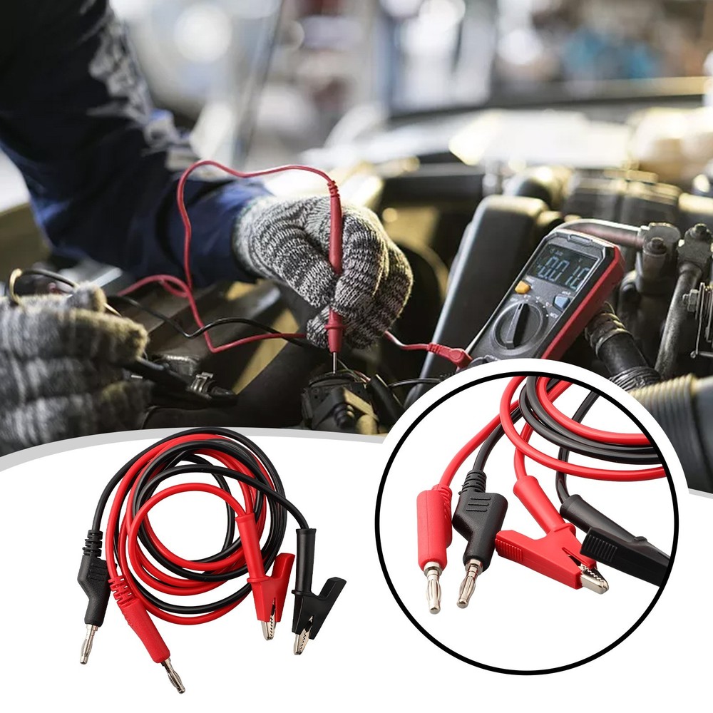 Test Equipment Cable 1M Cable 2PCS Clip Maintenance Power Supply