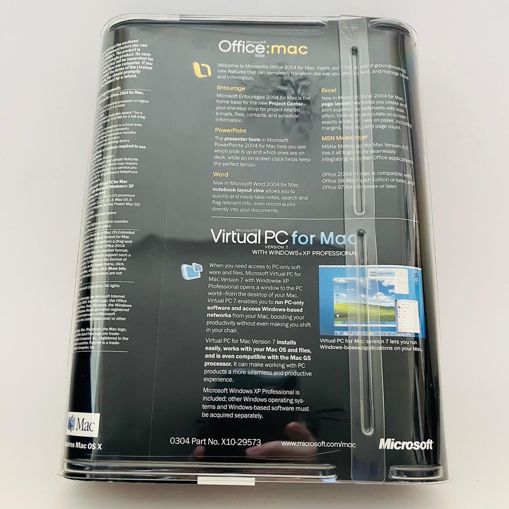 Microsoft Office Mac 2004 Professional Edition Pre-Owned w/Product Key UNTESTED