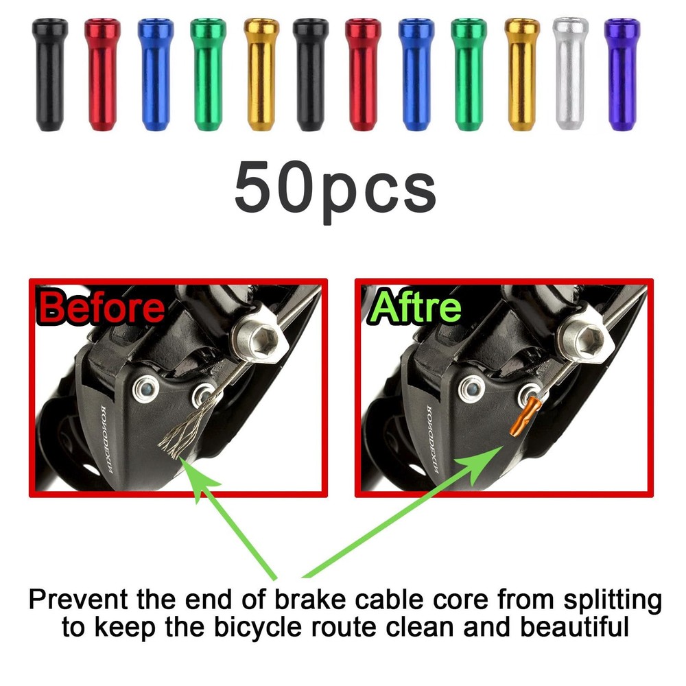 Bicycle Brake Cable Derailleur Cable Set Bikes Cable End Caps, Bike Shift Cab...