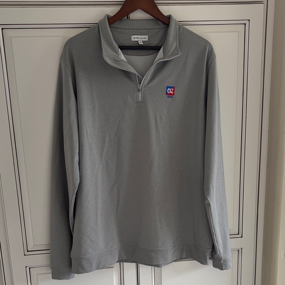 Peter Millar Performance Golf 1/4 Zip Pullover Jacket Gray Men's Size XL