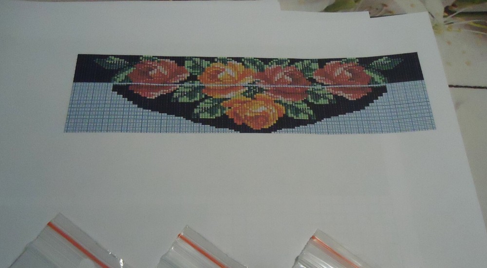 Kit for making a necklace gerdan. Beading Loom Pattern. #2