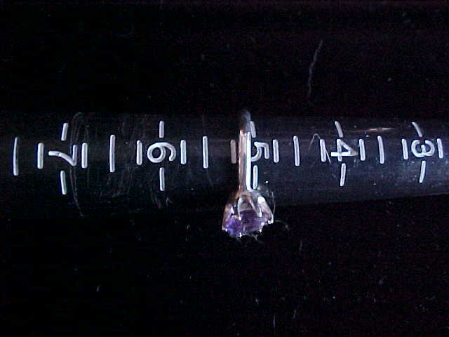 SOLITAIRE AMETHYST .925 STERLING SILVER RING BY TK CUSTOM SILVER SIZE 5.25