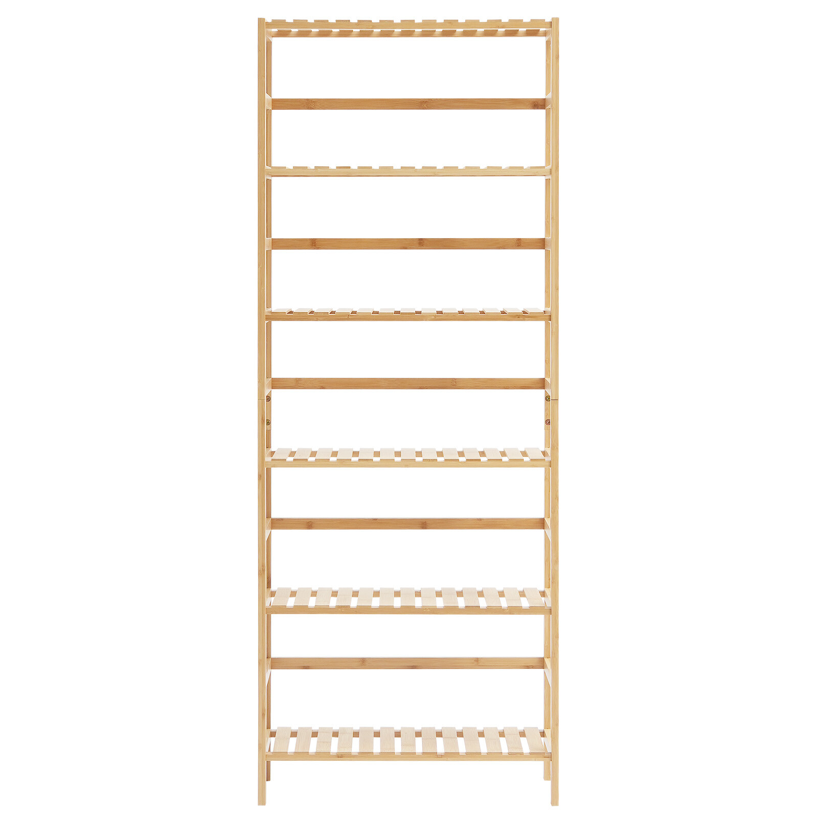 6-Tier Bamboo Ladder Bookcase 63" Display Shelf Storage Rack Plant Flower Stand