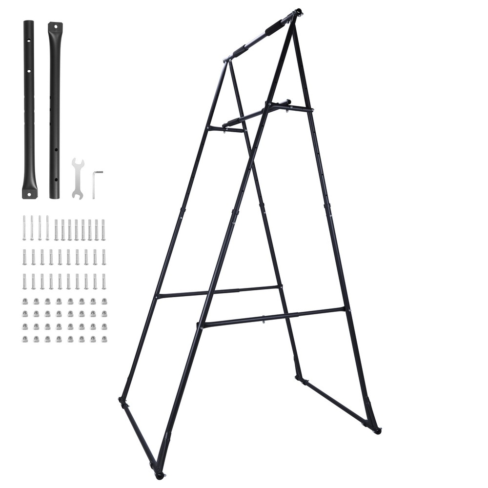 Foldable Multifunctional Exercise Rack Adjustable Pull Up Station for Home Gym