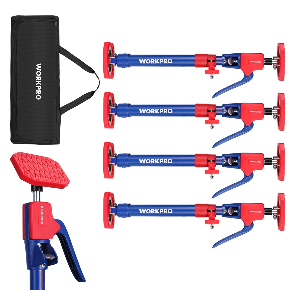 WORKPRO 4PC Cabinet Jack Support Pole 18.5"-29.5" Steel Telescopic Quick Support