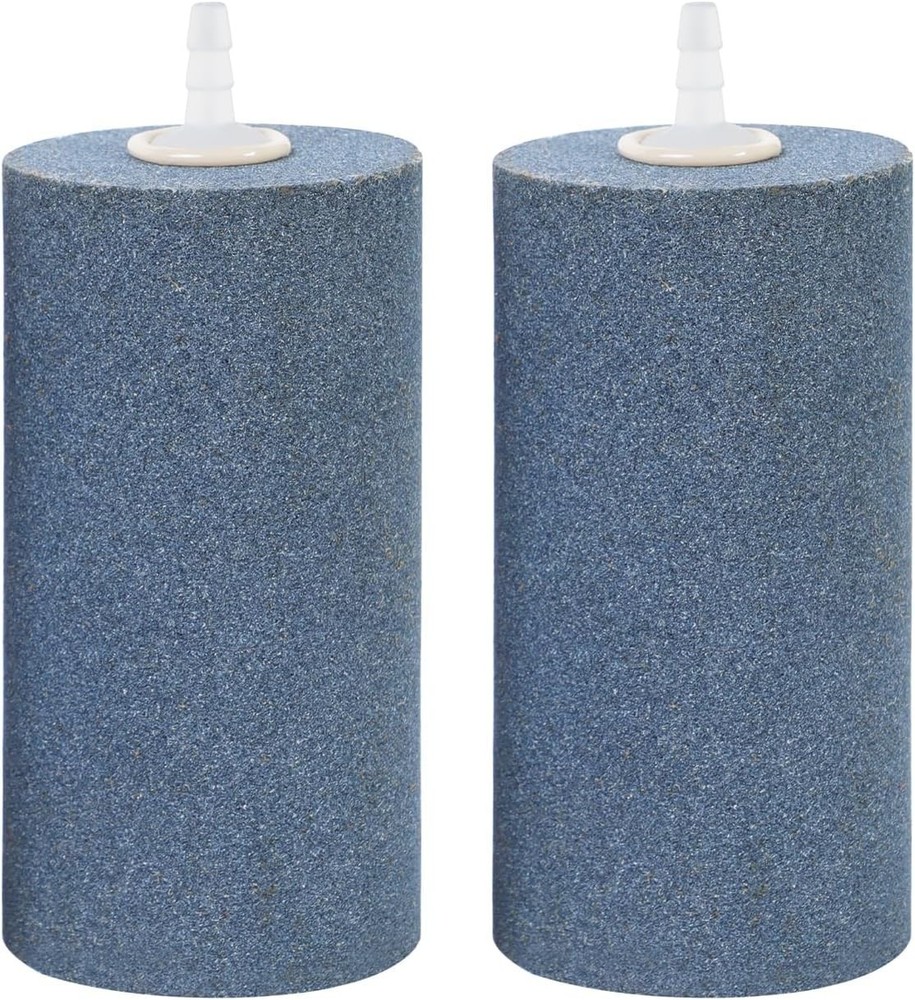 Efficient 4x2 Inch Large Air Stones - 2 Pack Bubble Diffusers for Optimal Growth