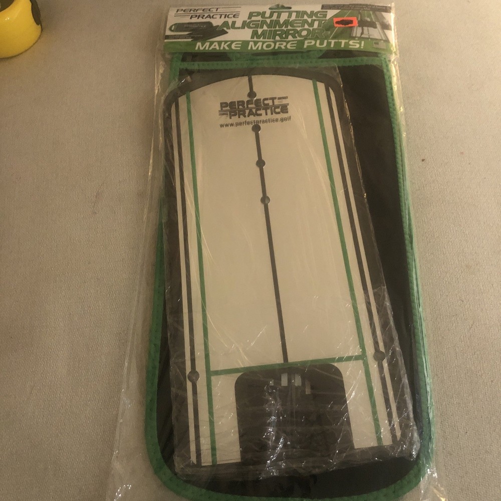 PERFECT PRACTICE Golf Putting Alignment Mirror - Reflective Black