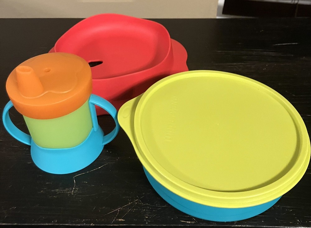 Tupperware Tupper kids Feeding Set -Red Blue