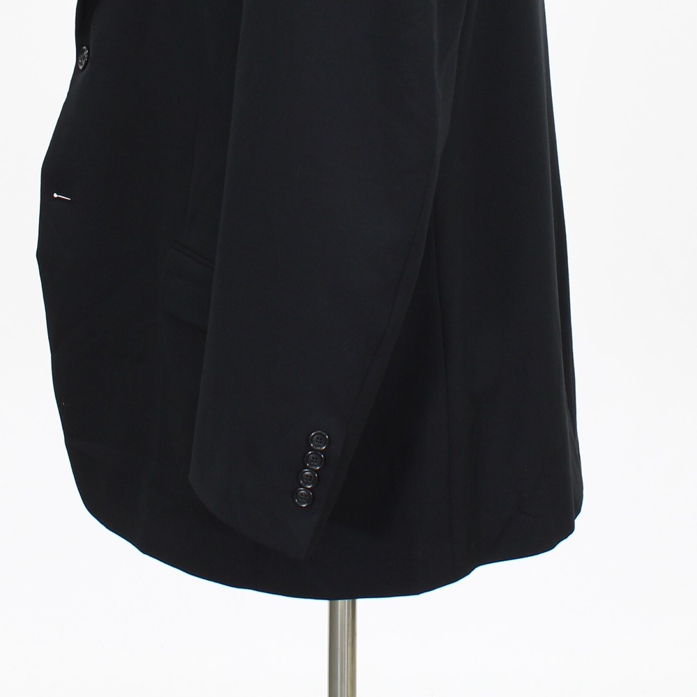 Jos. A. Bank 46R Black Sport Coat Blazer Jacket Solid 2B Wool