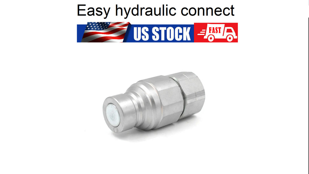 3/4 NPT Flat Face Hydraulic Quick Connect Coupler Coupling Skid Steer 2 Sets