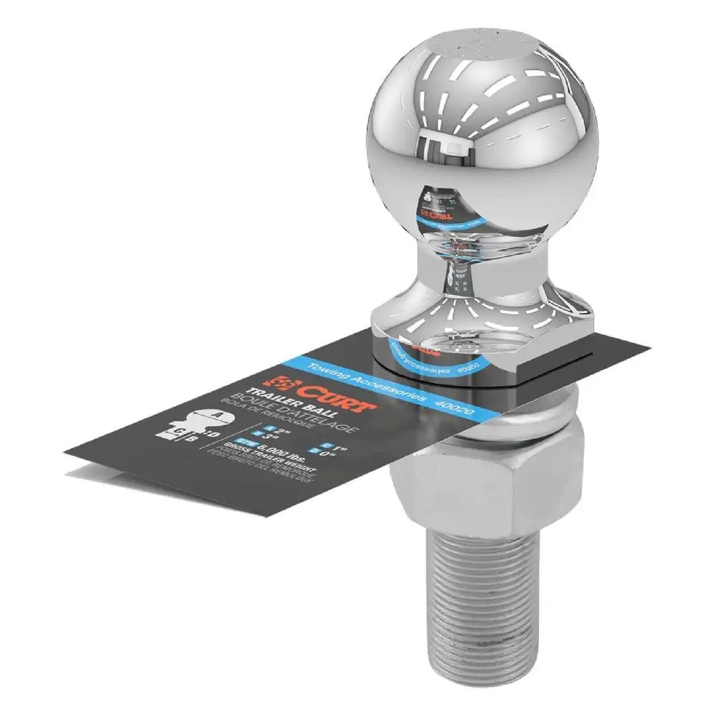 Curt 40020 2" Chrome Trailer Ball