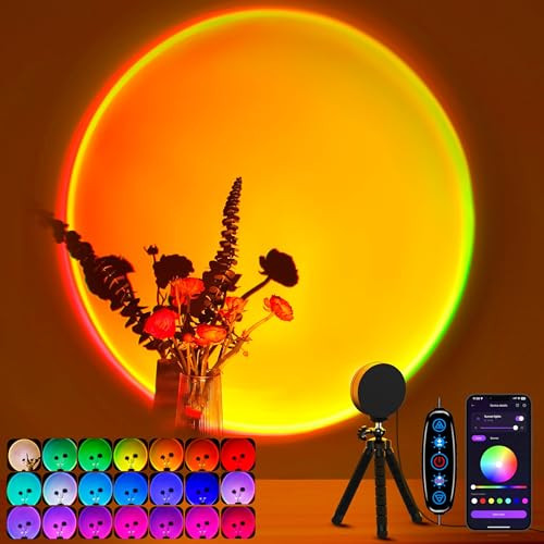 Sunset Lamp Projector Multicolor Changing LED Projection Lamp,Switch Button