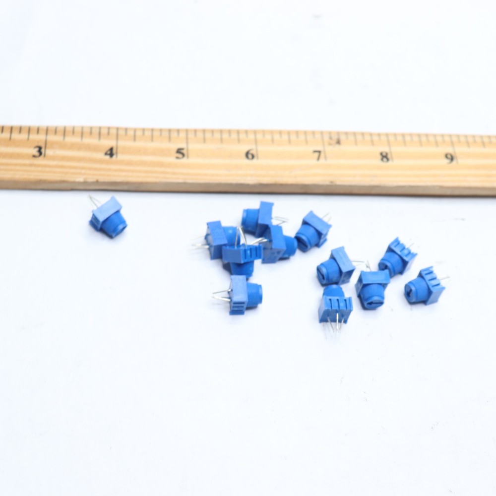 (12-Pk) OHM Trim Potentiometer Breadboard With Knob Variable Resistor Blue