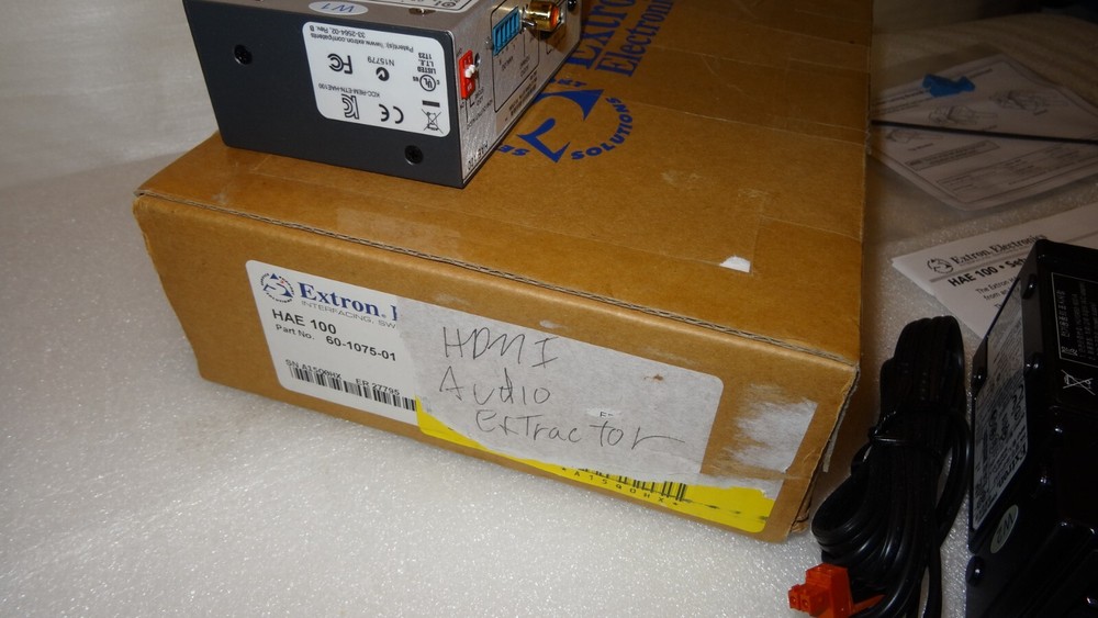 Extron HAE 100 HD HDMI Audio De-Embedding Extractor, cable EQ USB configuration