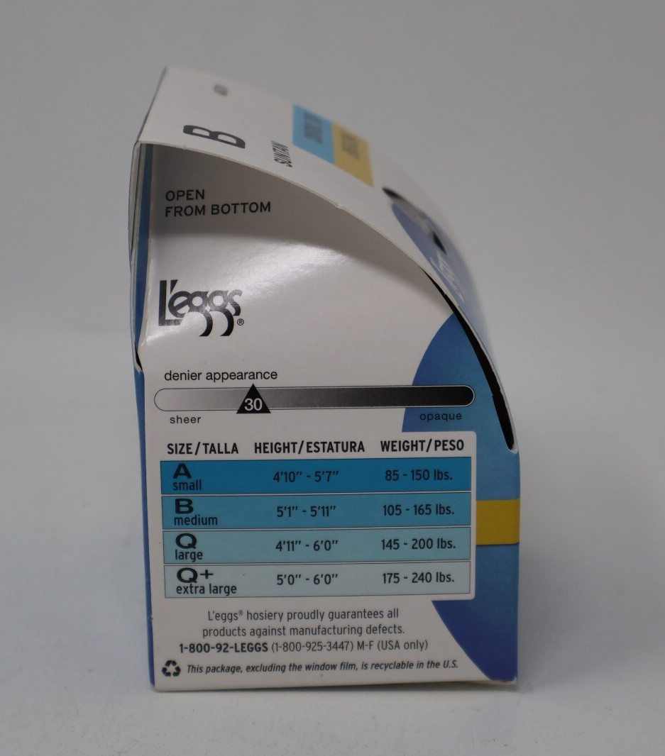 L'eggs Sheer Energy Light Support Leg Control Top Pantyhose Suntan B Lot of 4