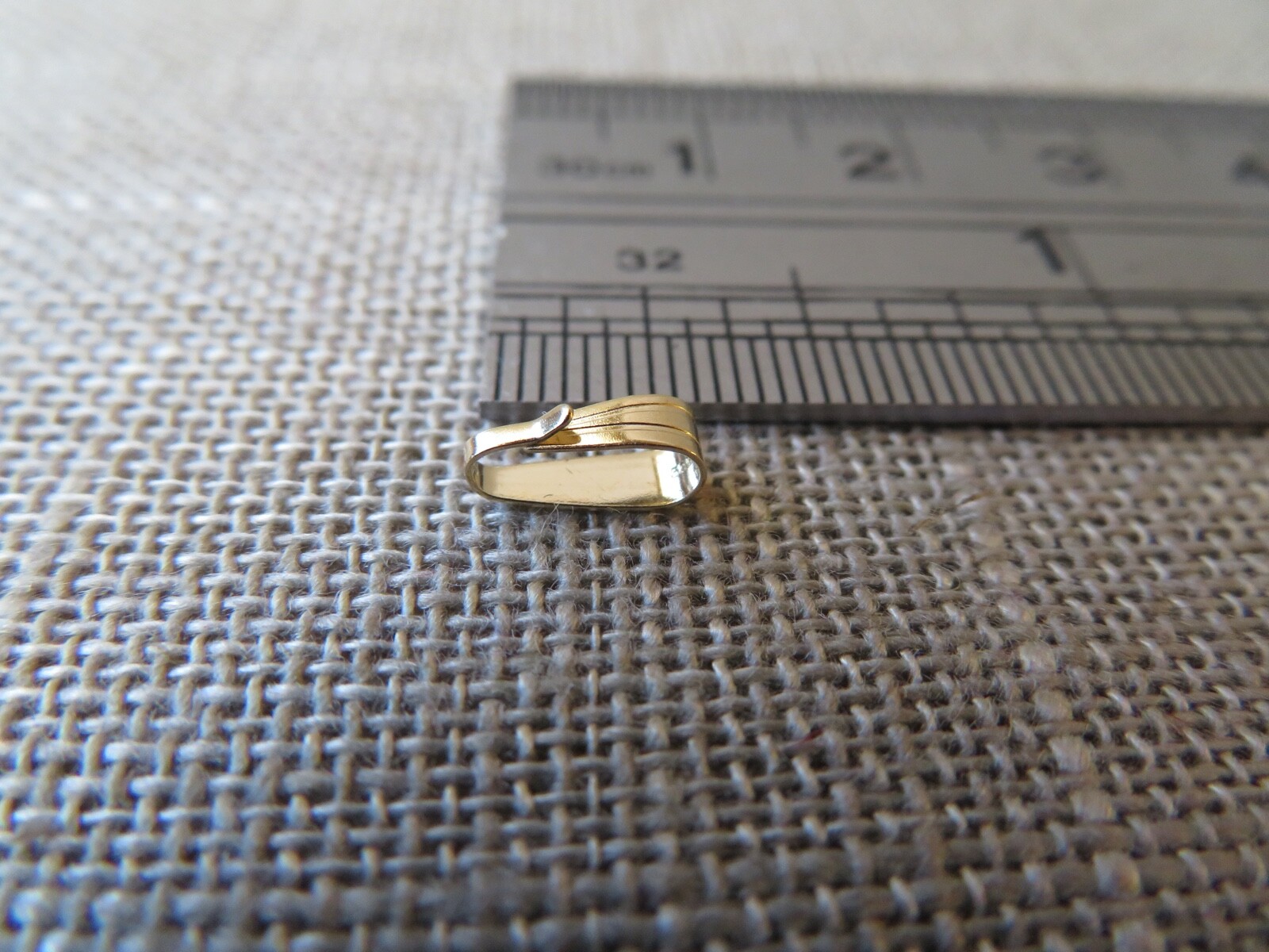 Medium 14k Solid Y. Gold Locket-Bail Clasp Bail Connector Snap-on Bail 7.7x2.5mm