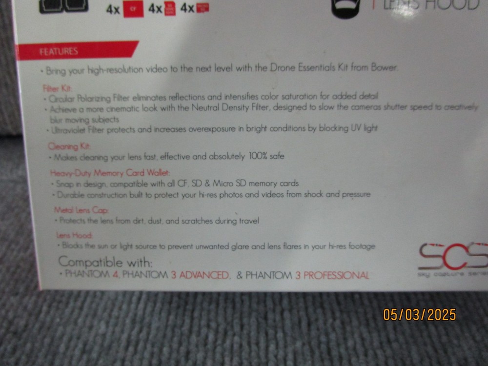 Bower Drone Essentials Kit DJI Phantom 3 Professional & Advanced & 4