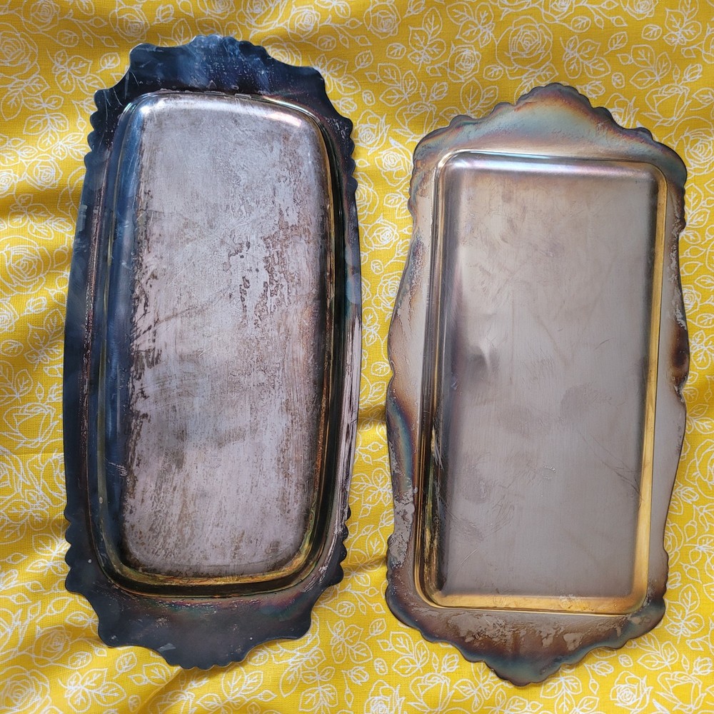 Lot Of 4 Silver Plated WMF Ikora Footed Dish Sheffield Serving Spoon Eales Trays