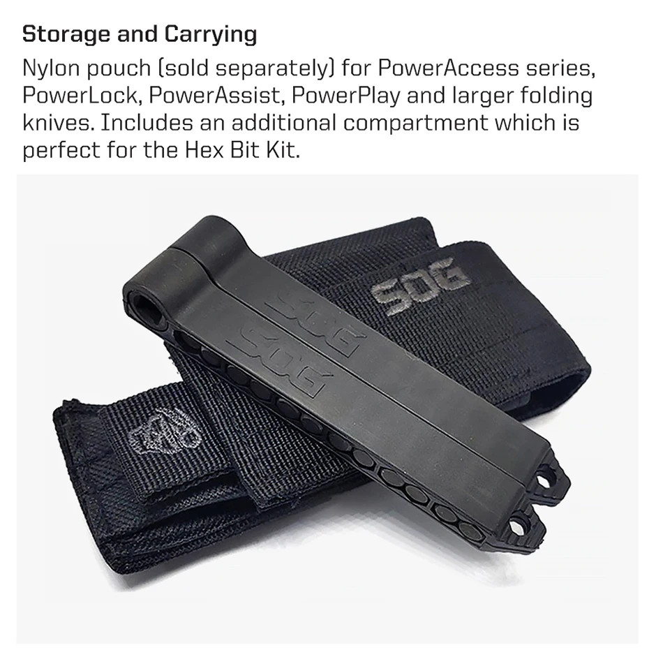 1/4" Driver Hex Bit Accessory Kit Fits any SOG Multi-Tools, with 12 Assorted Hex