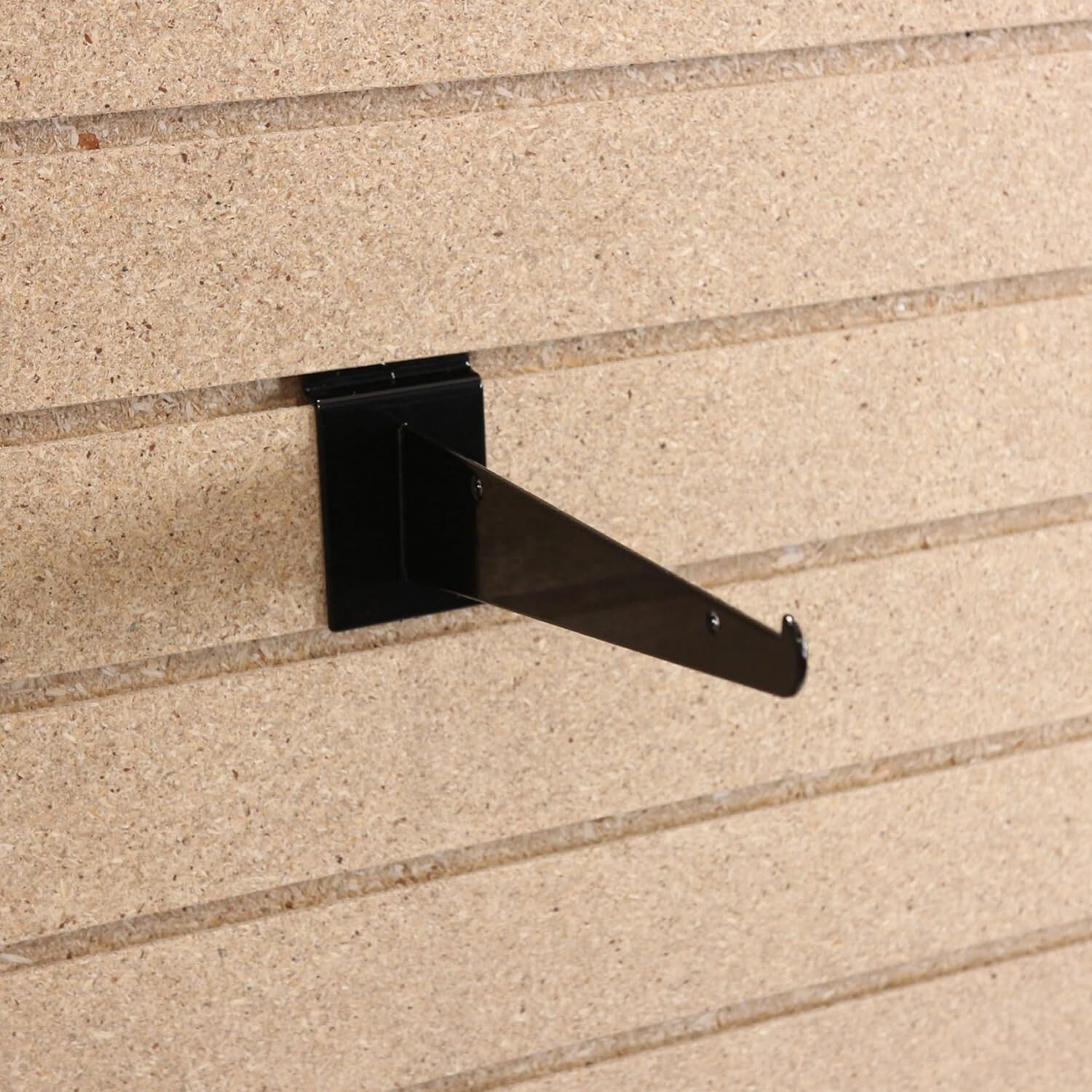 24 Slatwall 8" Knife Shelf Brackets Black Lip Retail Shelving Display Bracket