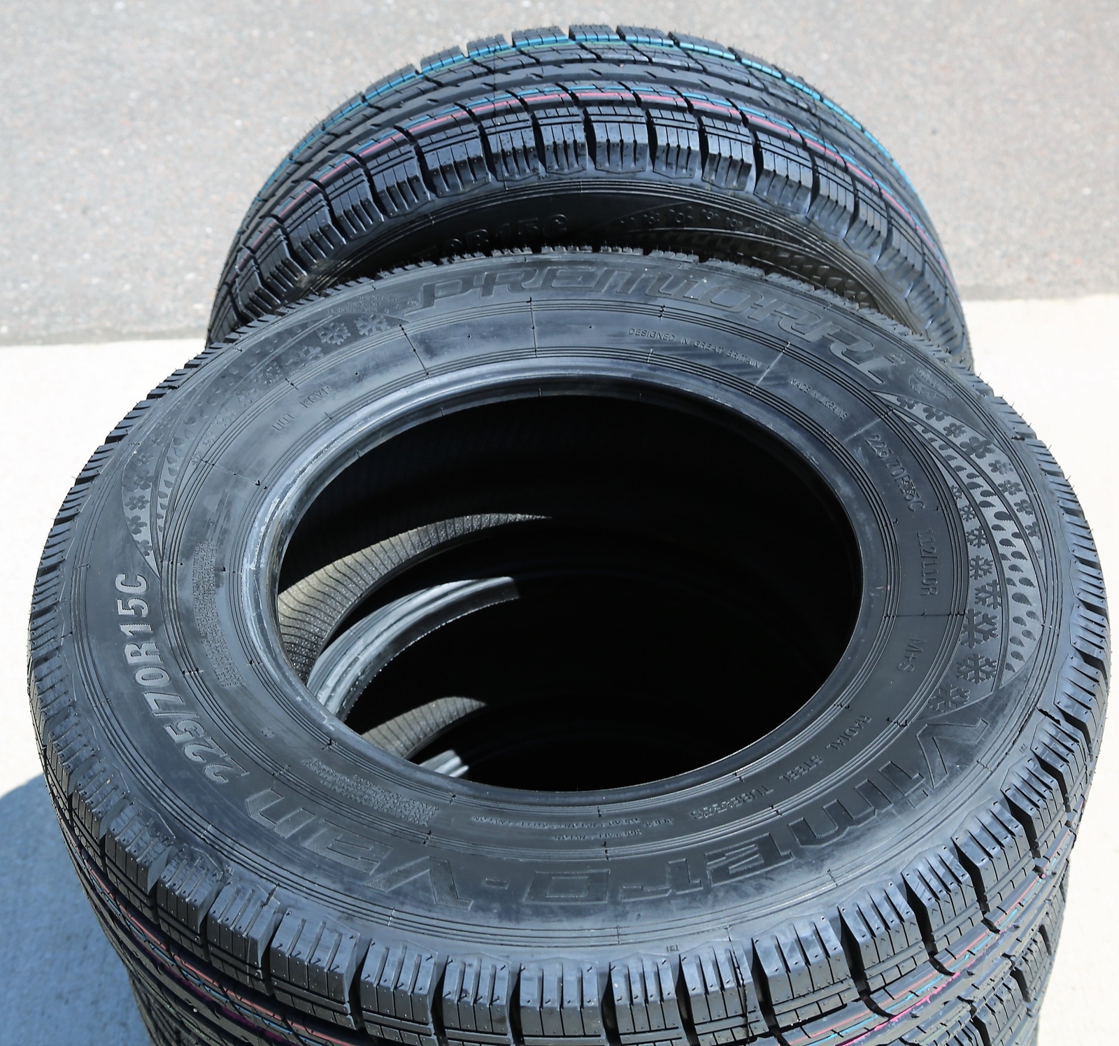 2 New Premiorri Vimero-Van 225/70R15C 112/110R Commercial Tires