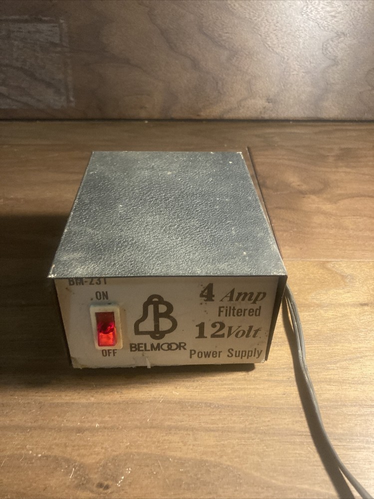 VINTAGE BELMOOR 12 VOLT FILTERED POWER SUPPLY 4 AMP  MODEL BM-231 TESTED