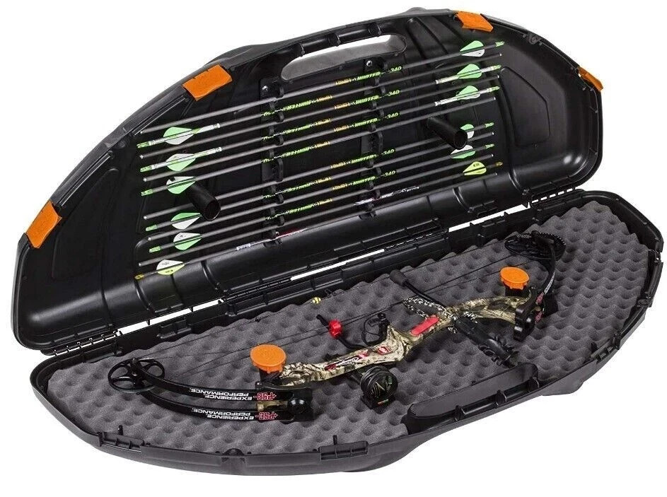 Archery Compound Bow Case Rugged Hard Shell Inner Foam Hunting Bow Arrow Storage