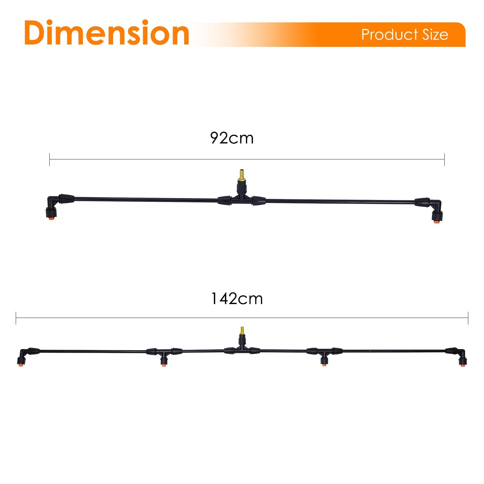 Sprayer Boom Wand for ATV - with Cone Fan Nozzles, Wide-Coverage Agricultura...