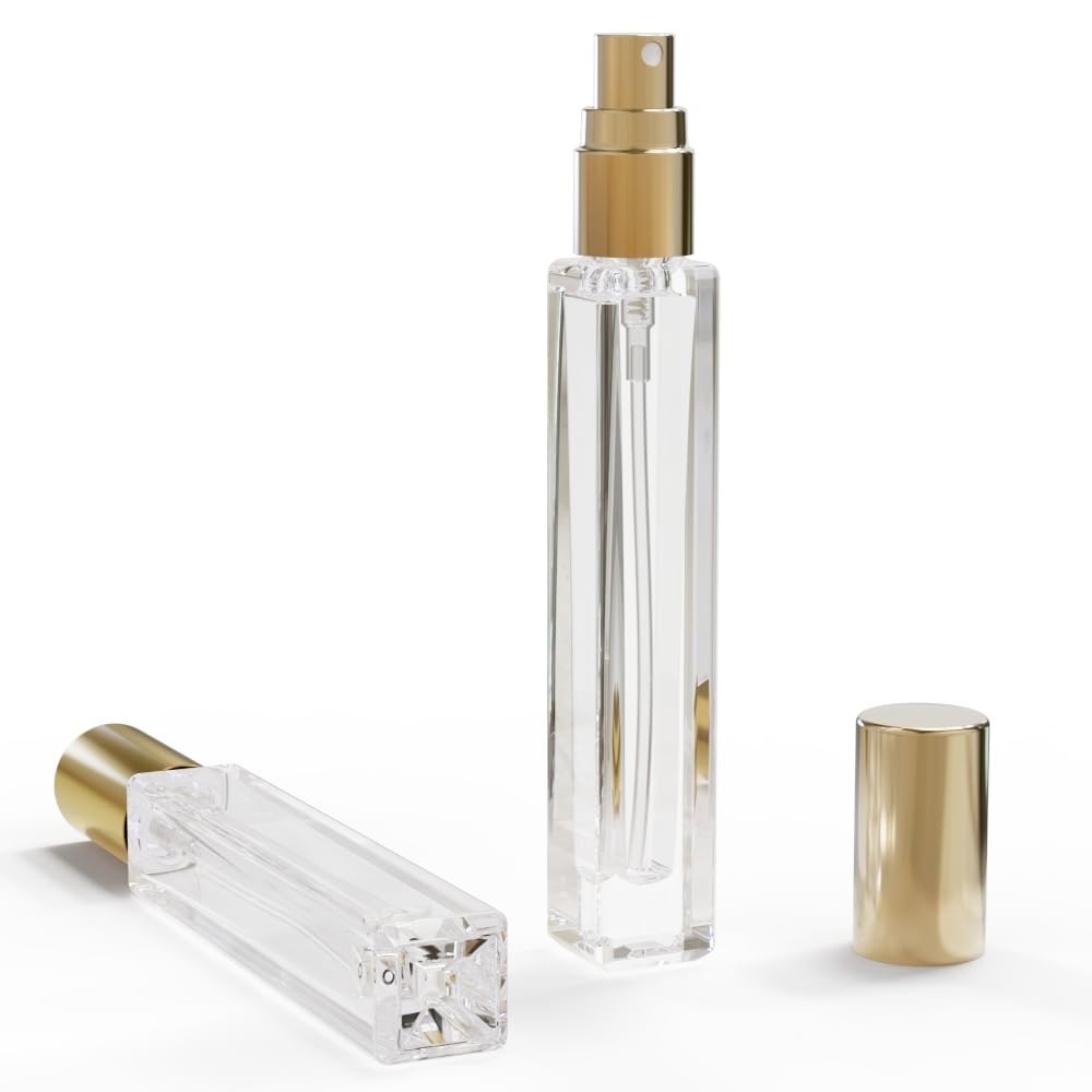2-Pack 10ml Empty Perfume Atomizers – Refillable Spray Bottles with Pipette