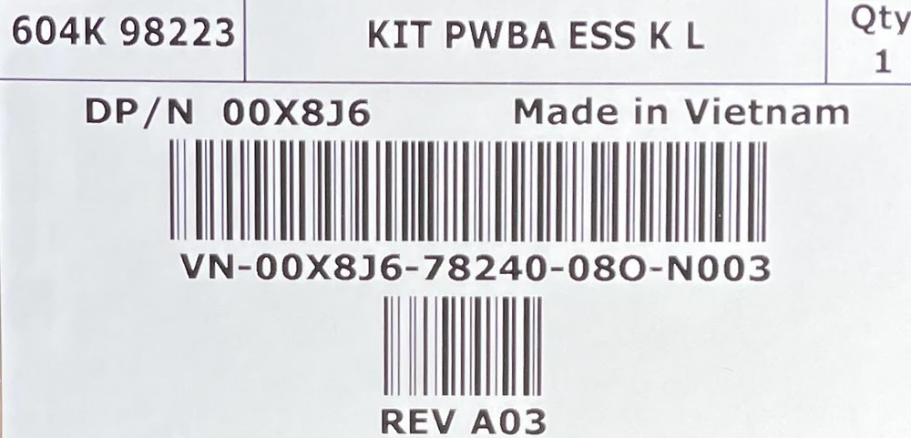 Dell H625CDW Cloud Multi Function Printer Main Control Board / 0X8J6