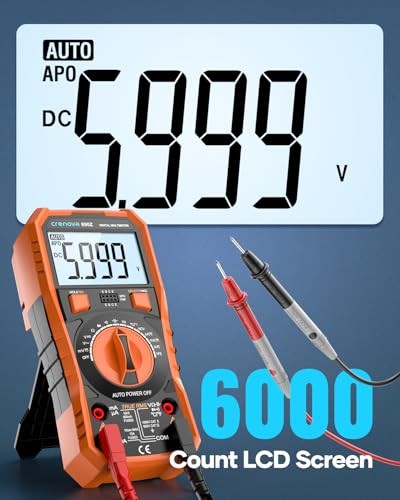 890Z Digital Multimeter, 6000 Counts TRMS Multimeter Tester, DC AC Voltmeter