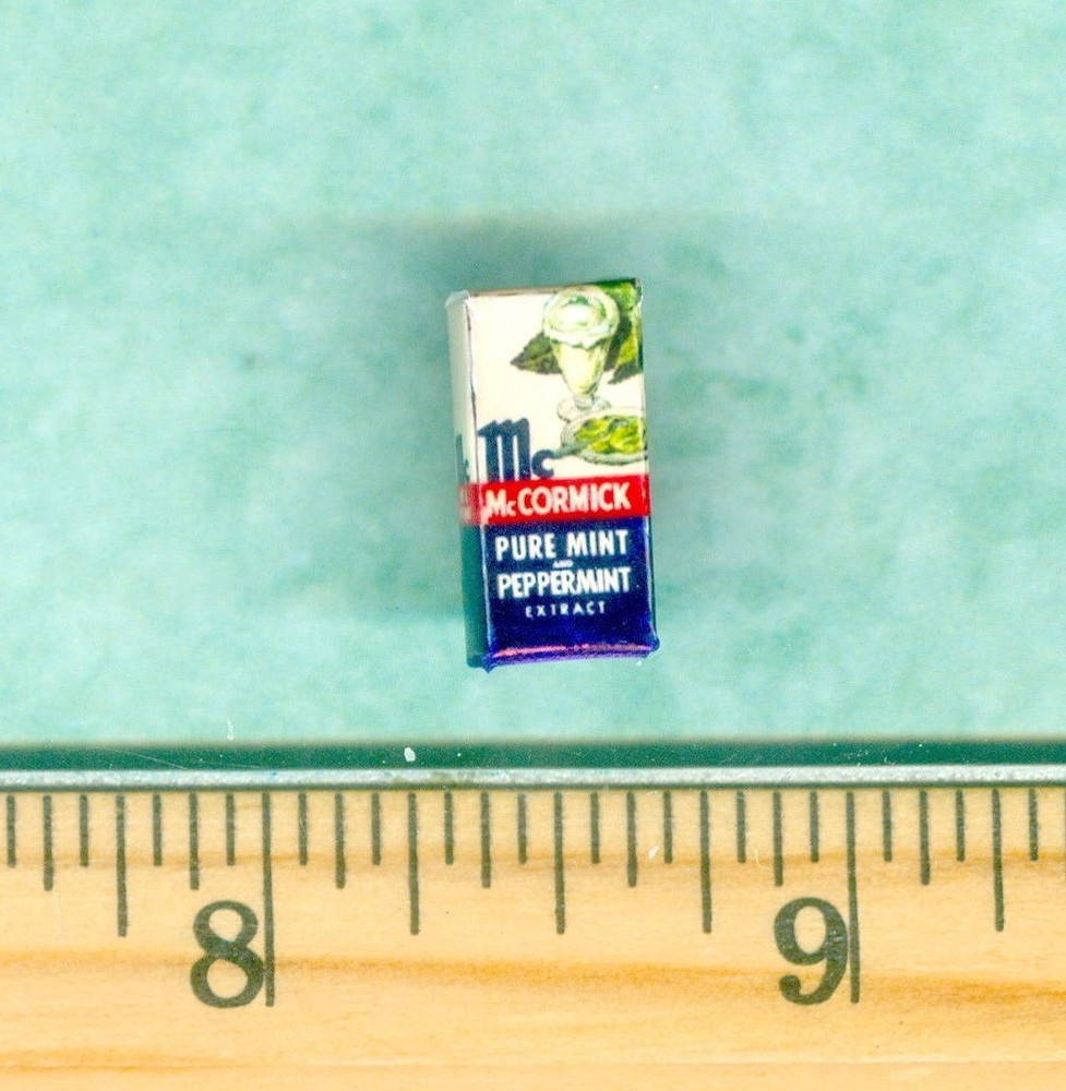 Dollhouse Miniature Size Peppermint Extract Box