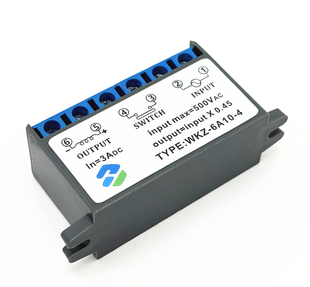 TYPE: WKZ-6A10-4 input max=500VAC output=input×0.45 IN=3ADC rectifier module