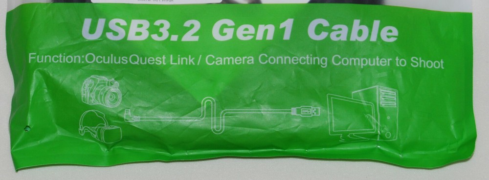 New Black USB 3.2 Gen 1 Cable for Oculus Quest or Camera Link to Computer