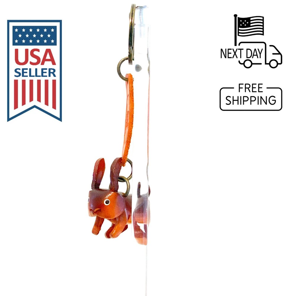 Rabbit Handmade Leather Keyring