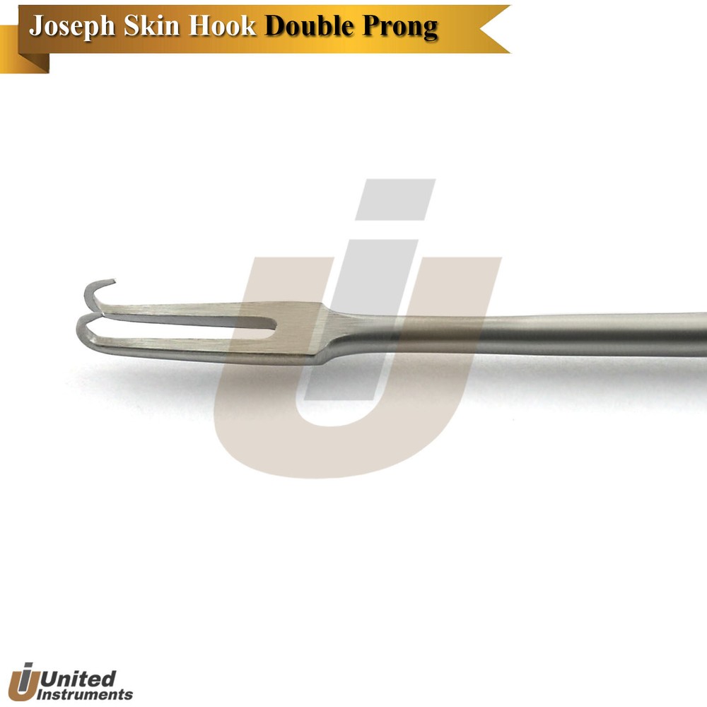 Plastic Surgery Double Prong Joseph Skin Hook Sharp Soft Tissue Retractor 16.5cm