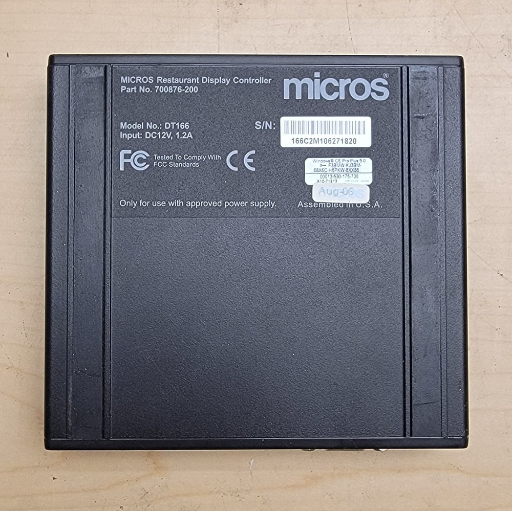Micros DT166 Restaurant Display Controller (No Power Supply)