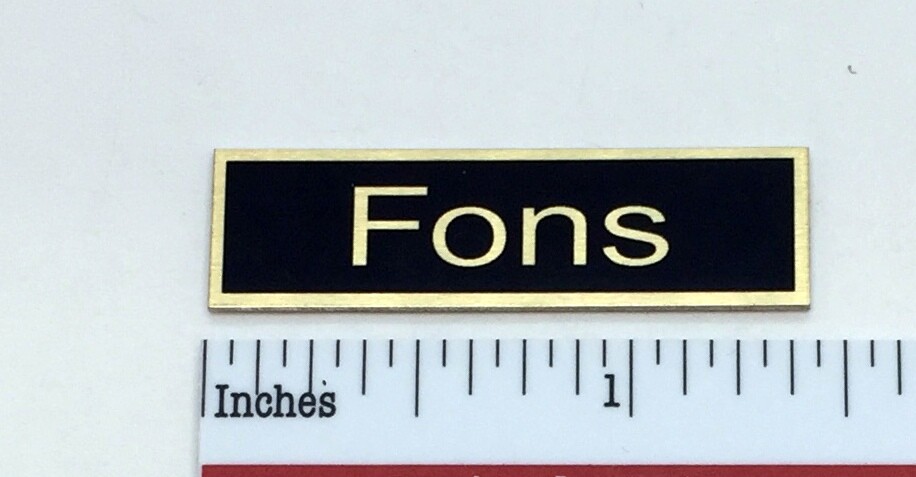 Fons Turntable Logo Badge Metal Custom Made