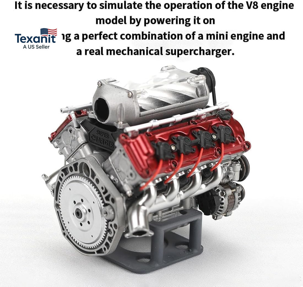 Mini V8 Engine Kits That Runs, V8 Model Engine Kit Cison Engine MAD RC Engine Mo