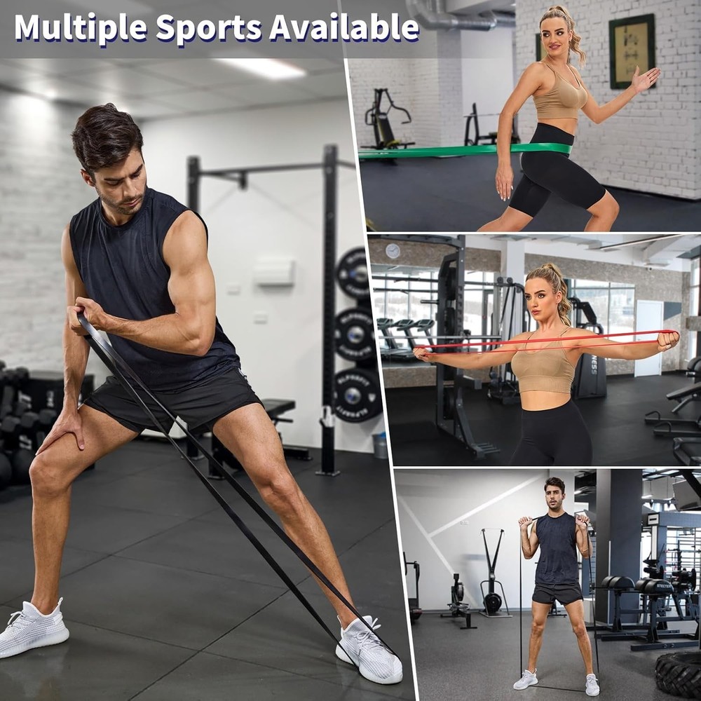 Pull Up Assistance Bands Set 5 LBS - 230 LBS, Long Resistance Bands for Pull Ups