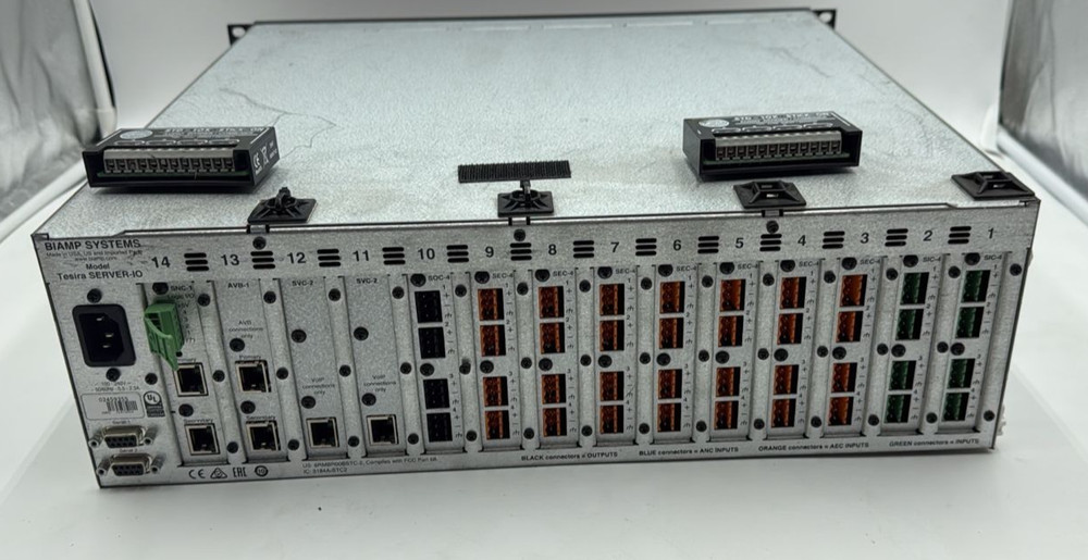 Biamp Systems Tesira SERVER-IO Digital Network Signal Processor DSP P/cord